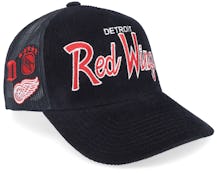 Detroit Red Wings Times Up Vintage Black Trucker - Mitchell & Ness