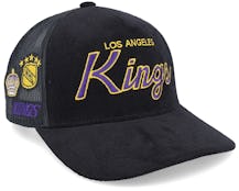 Los Angeles Kings Times Up Vintage Black Trucker - Mitchell & Ness
