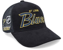 St. Louis Blues Times Up Vintage Black Trucker - Mitchell & Ness