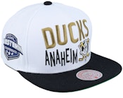 Anaheim Ducks Toss Up White/Black Snapback