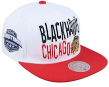 Chicago Blackhawks Toss Up White/Red Snapback - Mitchell & Ness