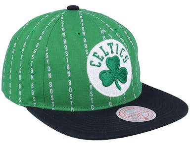 Men's Boston Celtics Mitchell & Ness Team Pinstripe Snapback Hat