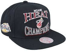 Miami Heat Champions Era Hwc Black Snapback - Mitchell & Ness