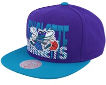 Charlotte Hornets Cross Check Hwc Blue Snapback - Mitchell & Ness