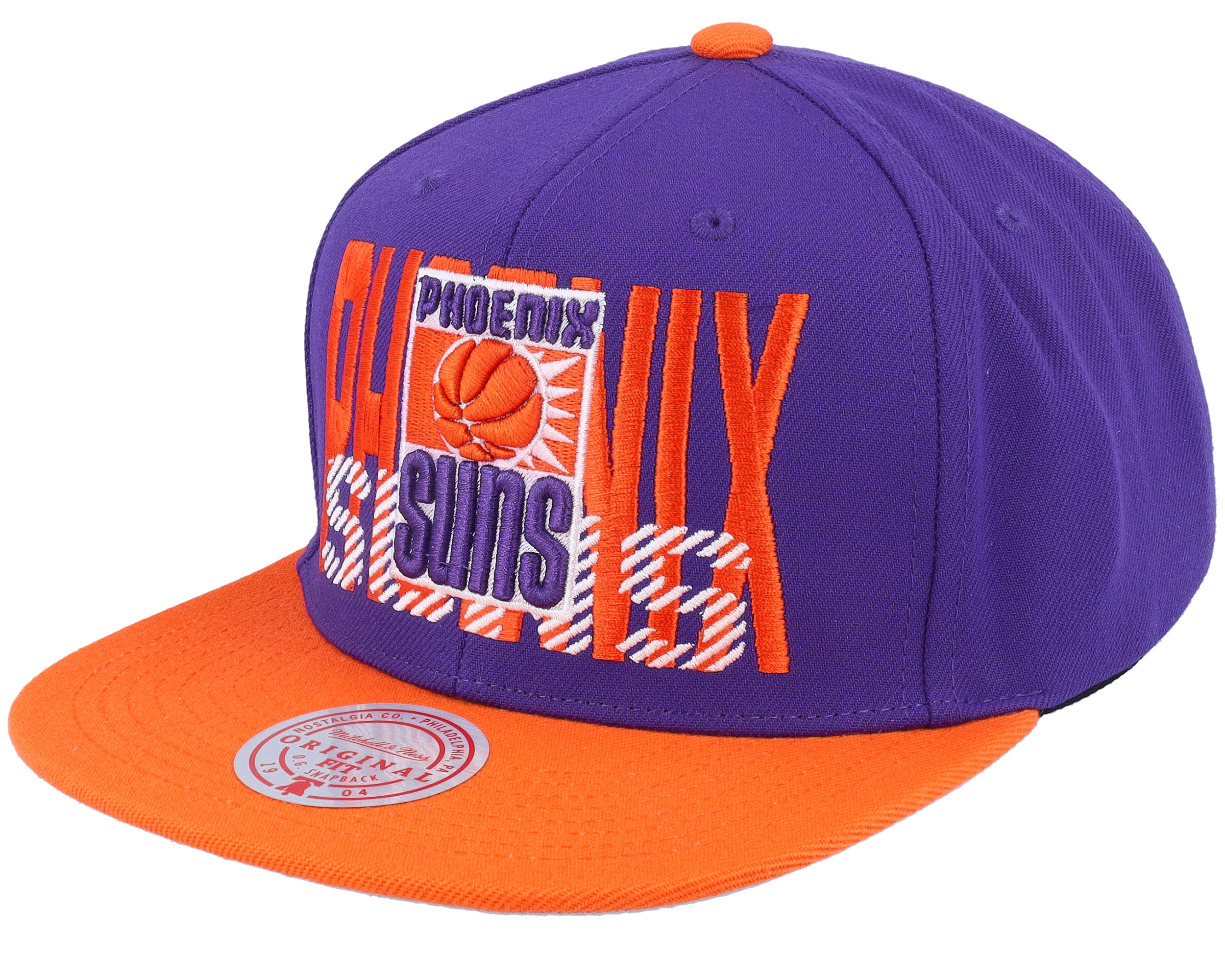 Phoenix Suns Cross Check Hwc Purple/Orange Snapback - Mitchell