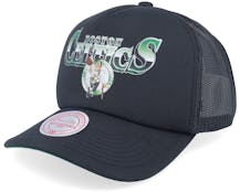 Boston Celtics Rock On Black Trucker - Mitchell & Ness