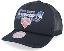 New York Knicks Rock On Black Trucker - Mitchell & Ness