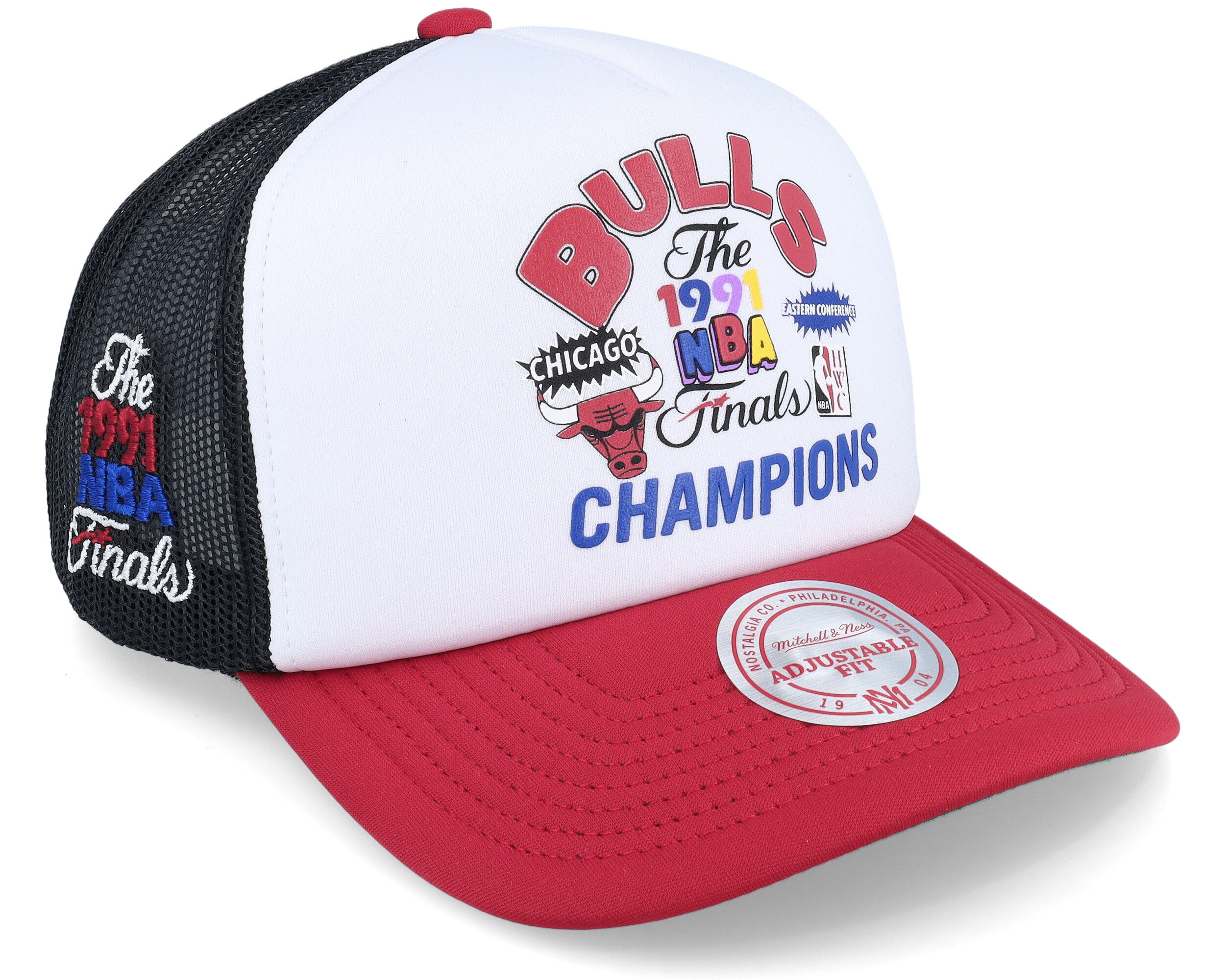Mitchell & Ness Chicago Bulls Championship Trucker Adjustable Snapback  Hat Cap