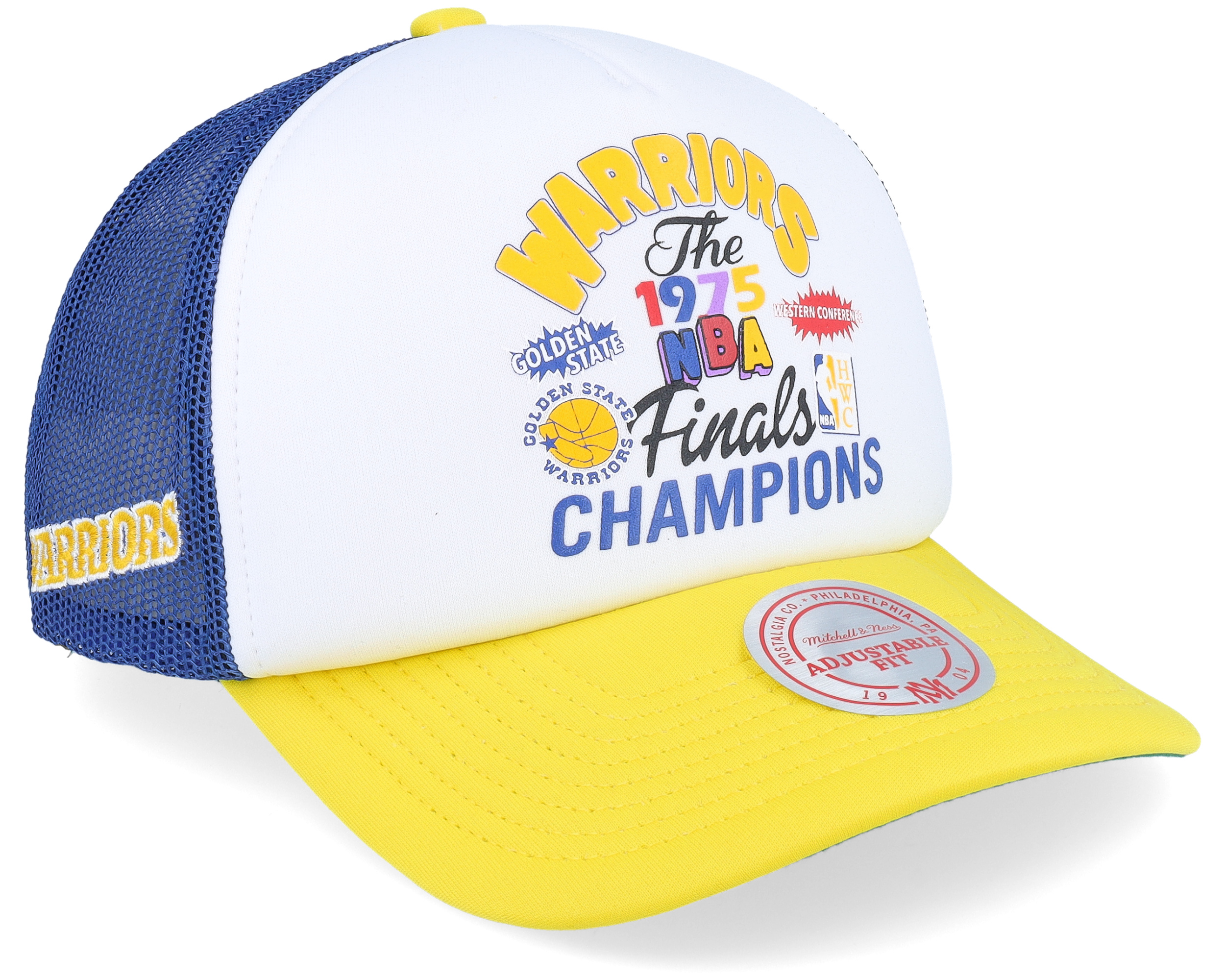 Mitchell & Ness x NBA Champs Fest Trucker Warriors Hat - White