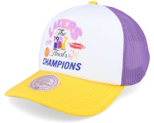Los Angeles Lakers Champs Fest White Trucker - Mitchell & Ness