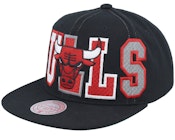 Chicago Bulls Varsity Bust Black Snapback