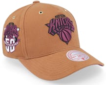 Hatstore Exclusive x New York Knicks 50th Anniversary Tan Adjustable - Mitchell & Ness