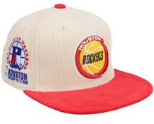 Houston Rockets Team Cord Off White Fitted - Mitchell & Ness
