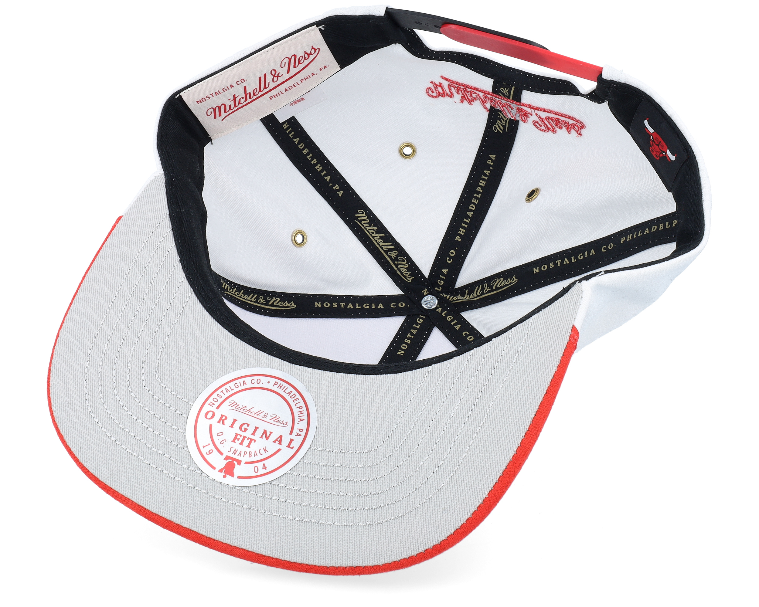 Hat Gorra Chicago Bulls Original Chicago Bulls Day Suede White/Red