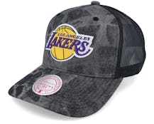 Los Angeles Lakers Burnt Ends Black Trucker - Mitchell & Ness