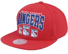 New York Rangers Champ Stack Vintage Red Snapback - Mitchell & Ness