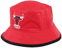 Chicago Bulls Team Cord Red Bucket - Mitchell & Ness