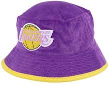 Los Angeles Lakers Team Cord Purple Bucket - Mitchell & Ness
