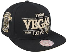 Vegas Golden Knights With Love Black Snapback - Mitchell & Ness