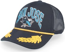 San Jose Sharks Youth Jacquard Cuffed Knit Hat with Pom - Teal