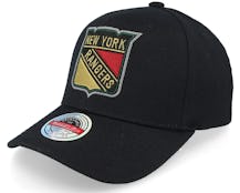Hatstore Exclusive x New York Rangers Luxe Logo NHL Black Adjustable - Mitchell & Ness
