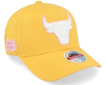 Hatstore Exclusive x Chicago Bulls Pink Lemon Yellow/Pink Adjustable - Mitchell & Ness