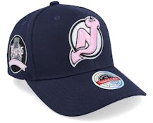 Hatstore Exclusive x New Jersey Devils 20th Anniversary Patch Navy/Pink Adjustable - Mitchell & Ness