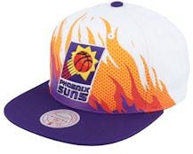 Phoenix Suns Hot Fire White Snapback - Mitchell & Ness