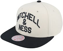 Athletic Arch Pro Off White/Black Snapback - Mitchell & Ness