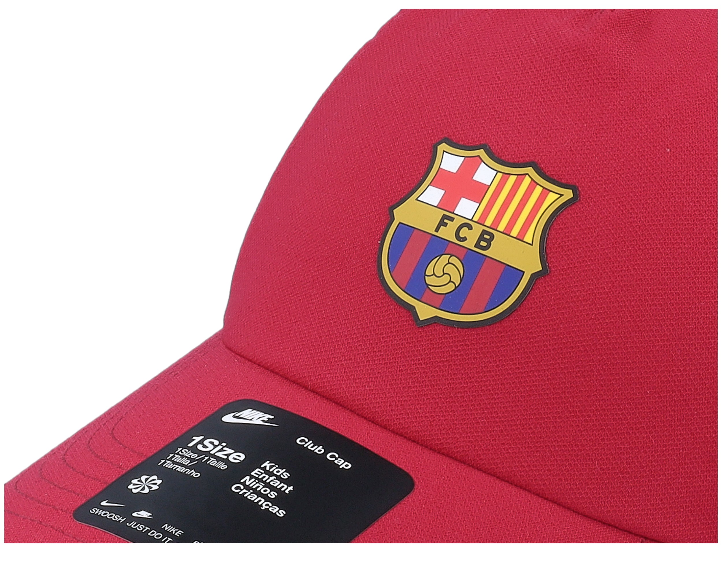 Kids Barcelona Dri-fit Club Noble Red/Soar Dad Cap | Hatstore.nl
