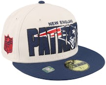 New England Patriots NFL 23 Draft 59FIFTY Stone/Navy Fitted - New Era