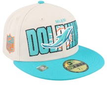Miami Dolphins NFL 23 Draft 59FIFTY Stone/Teal Fitted - New Era