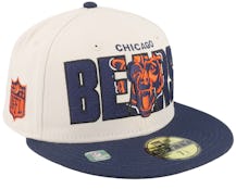 Chicago Bears NFL 23 Draft 59FIFTY Stone/Navy Fitted - New Era
