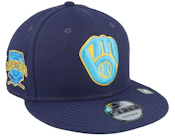 Milwaukee Brewers 9FIFTY Fathers Day 23 Navy Snapback