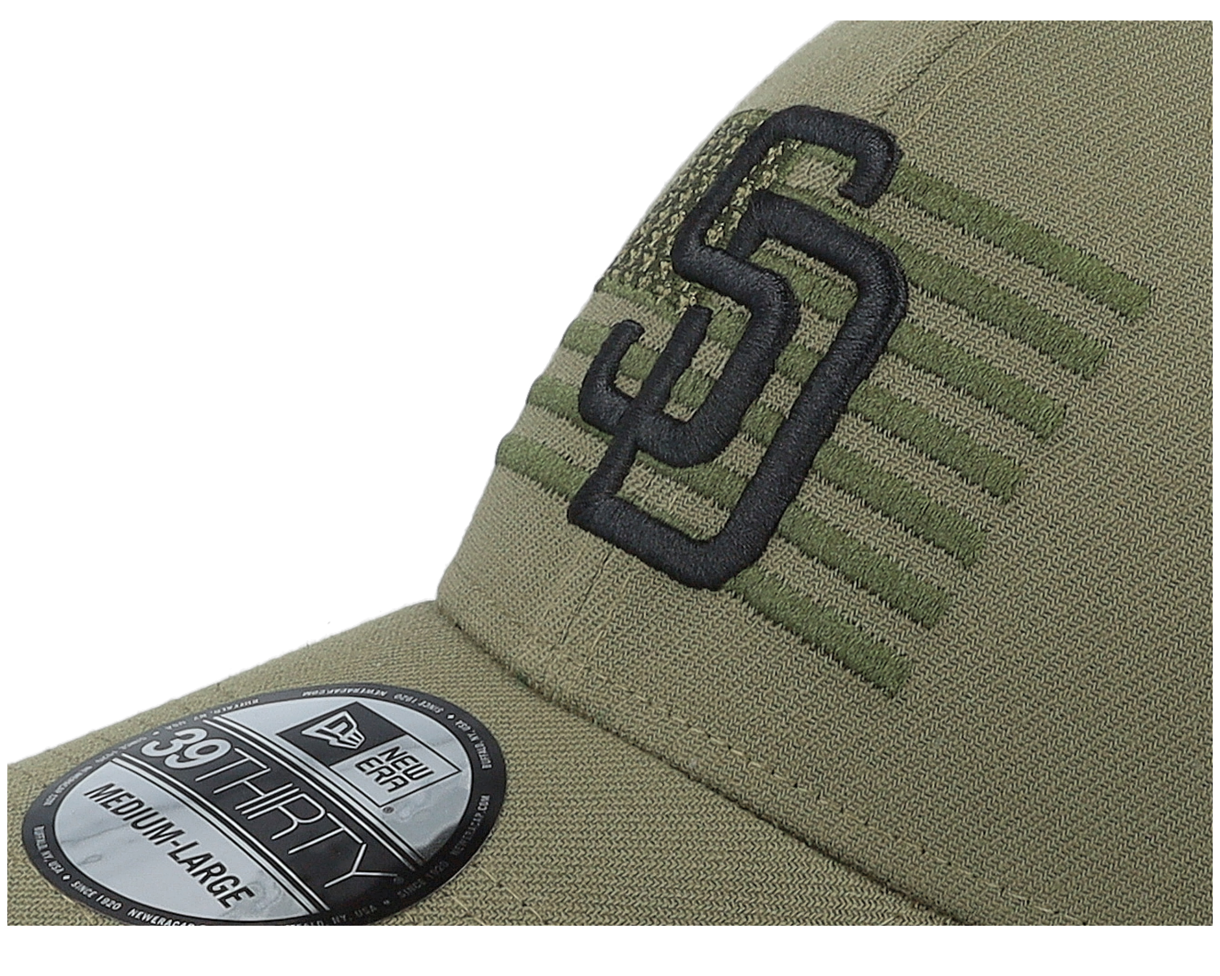 San Diego Padres 39THIRTY MLB Armed Forces Olive Flexfit New Era
