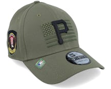 Pittsburgh Pirates 39THIRTY MLB Armed Forces Olive Flexfit - New Era