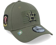 Houston Astros 39THIRTY MLB Armed Forces Olive Flexfit - New Era