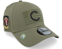 Chicago Cubs 39THIRTY MLB Armed Forces Olive Flexfit - New Era