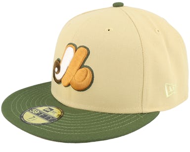 Montreal Expos Olive Treasure 59FIFTY Khaki/Olive Fitted - New Era
