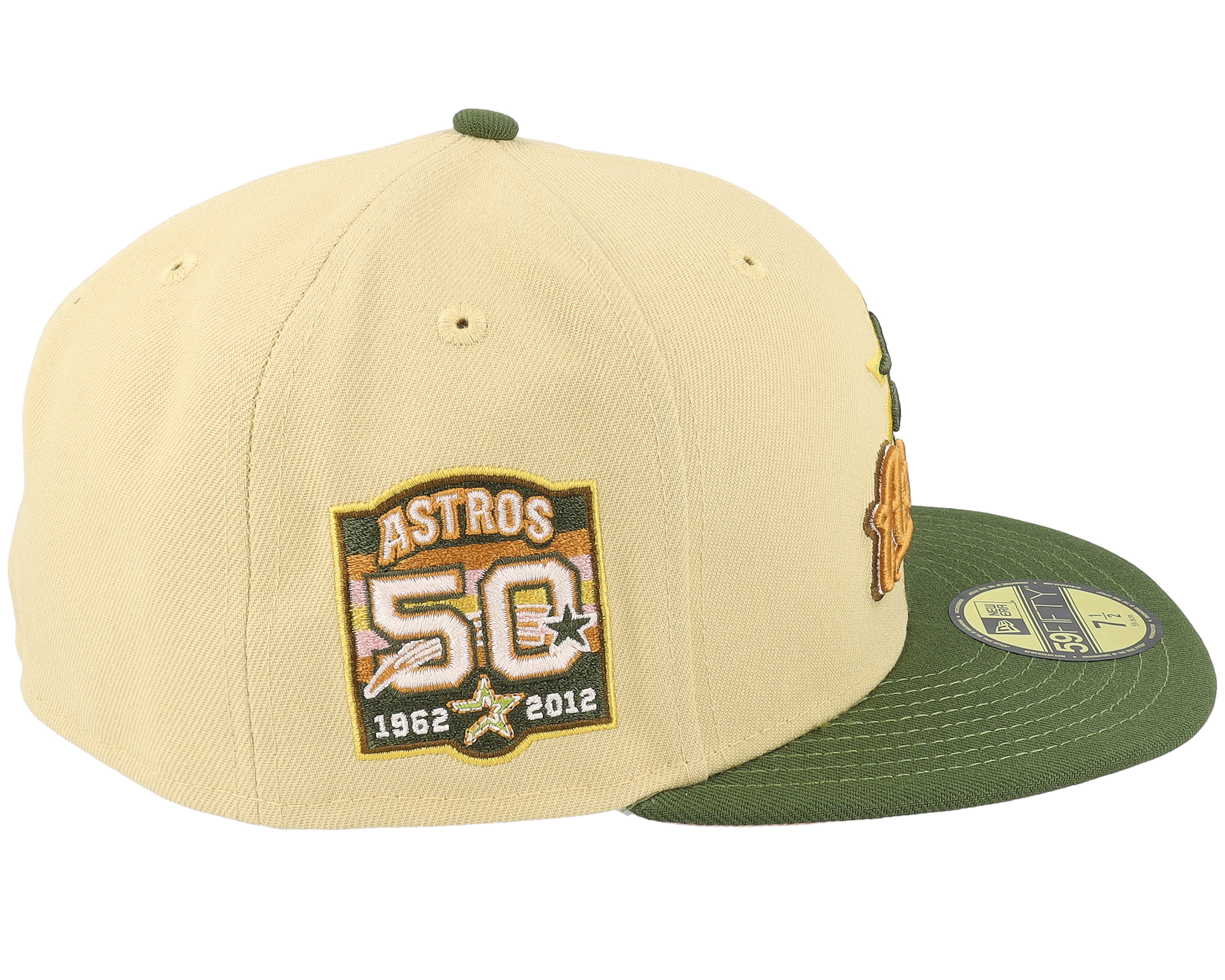 Houston Astros Olive Treasure 59FIFTY Khaki/Olive Fitted