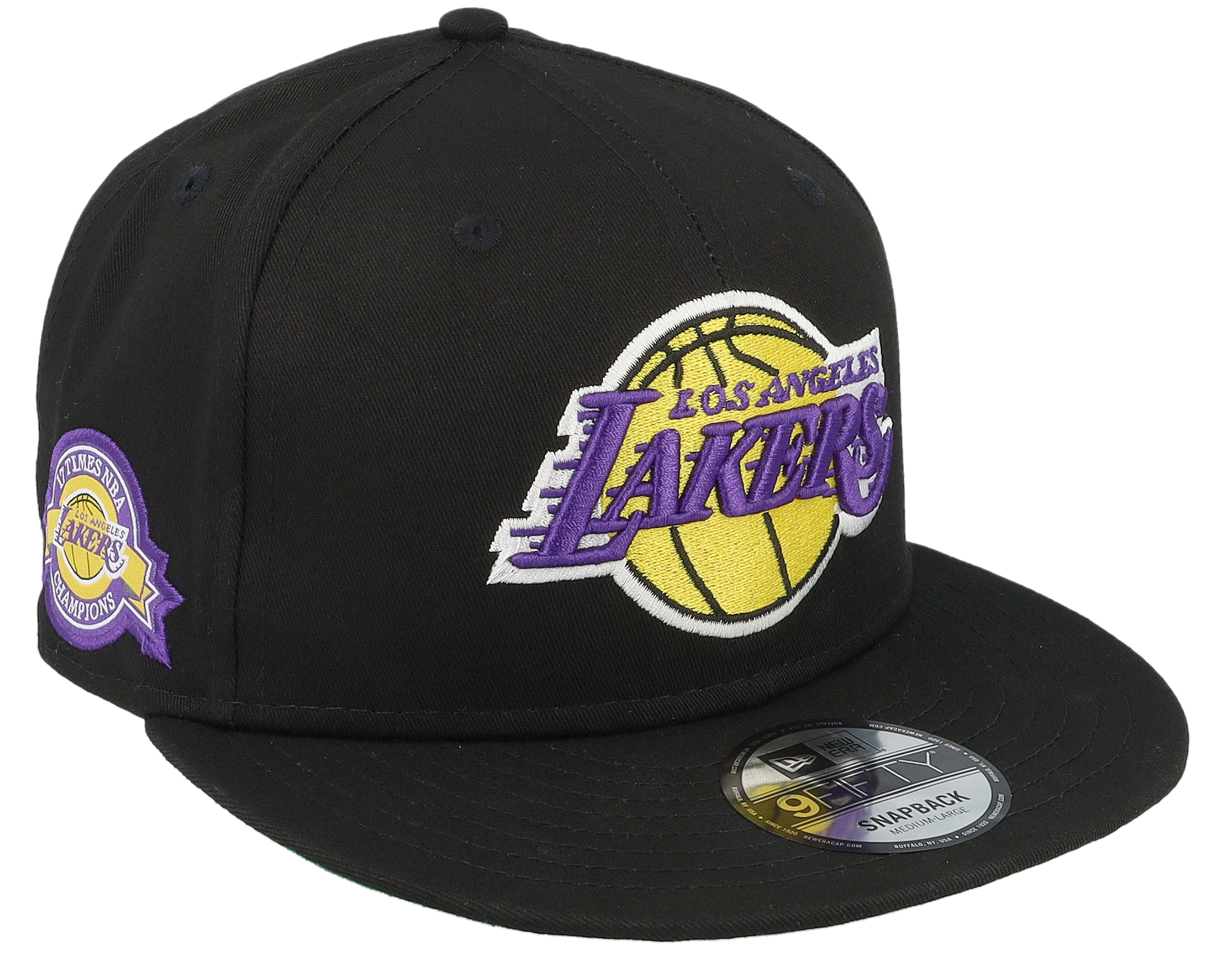 Los Angeles Lakers Team Side Patch 9FIFTY Black Snapback - New Era keps ...