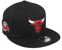 Chicago Bulls Team Side Patch 9FIFTY Black Snapback - New Era