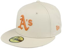 Oakland Athletics League Essential 59FIFTY Stone/Toffee Fitted - New Era