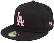 Los Angeles Dodgers League Essential 59FIFTY Black/Pink Fitted - New Era