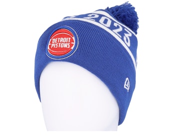 Detroit Pistons NBA Paris Game Team Beanie Blue Pom