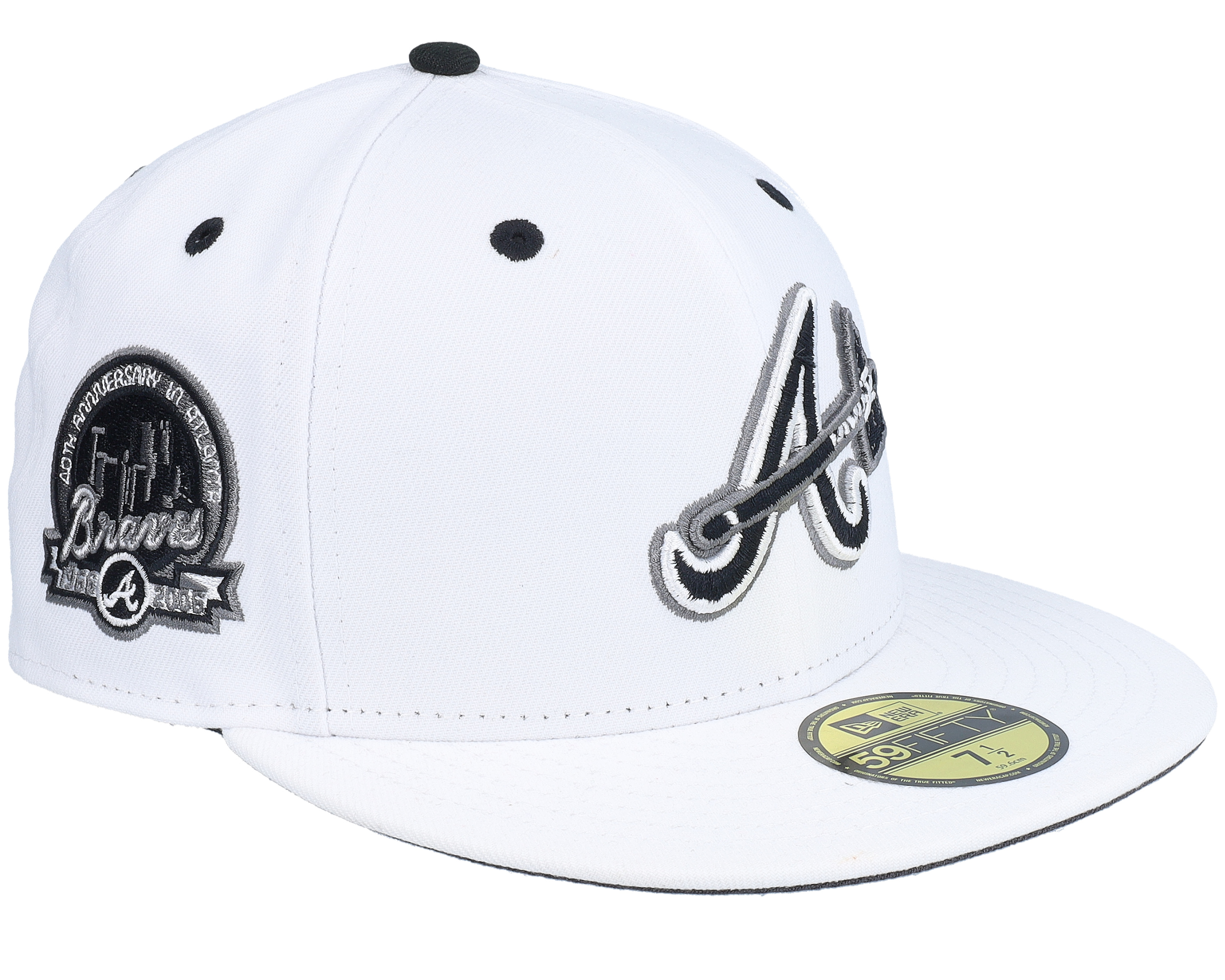 Atlanta Braves Cookies & Milk 59FIFTY 40th Anniversary White/Black ...