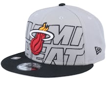 Miami Heat 2023 NBA Draft 9FIFTY Grey/Black Snapback - New Era