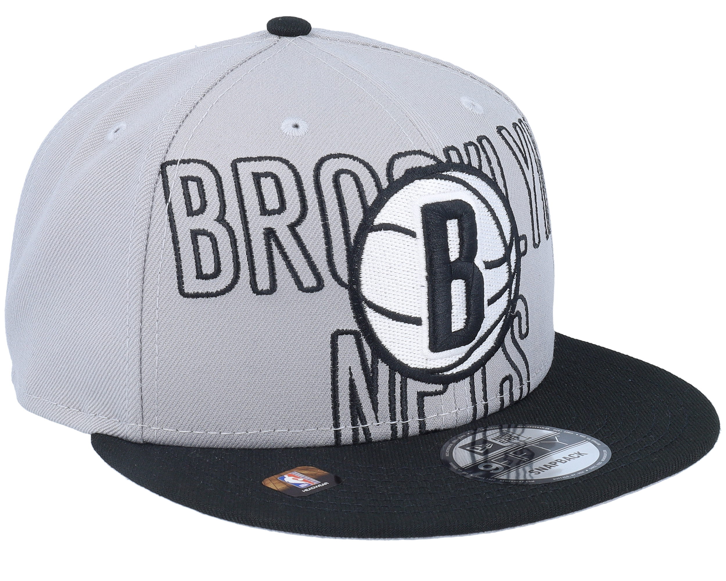 Brooklyn Nets 2023 NBA Draft 9FIFTY Grey/Black Snapback Hatstore