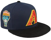Arizona Diamondbacks Obsidian Spark 59FIFTY Navy/Black Cord Fitted