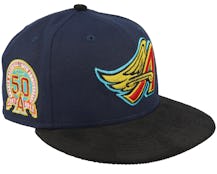 Los Angeles Angels Obsidian Spark 59FIFTY Navy/Black Cord Fitted - New Era
